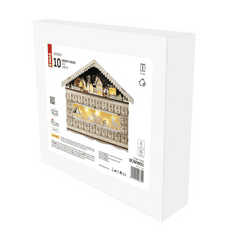 EMOS LED adventski kalendar , 50x40 cm, 2x AA, unutarnji, toplo bijela