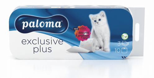 Paloma Exclusive toaletni papir, tisak, 10 komada