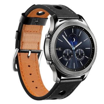 BStrap Leather Italy remen za Huawei Watch GT/GT2 46mm, black