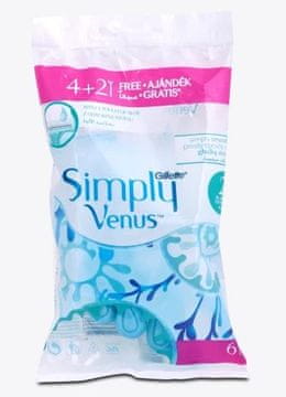 Gillette Simply Venus2 set za brijanje za jednokratnu upotrebu, 4+2