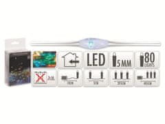 Pollin Novogodišnja lampica 80 LED RGB 4m