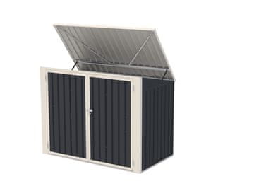 IWHOME Univerzalna Čelična Kućica za Otpad 1,75 m² Antracit - HORY B Model