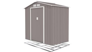 IWHOME Vrtna Kućica ARES A 2,71m² Svijetlo Siva s Podnom Konstrukcijom