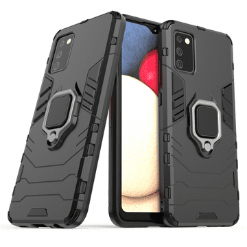 Ring Ring Armor hibridna futrola + magnetni držač za Samsung Galaxy A03s (166.5) crna