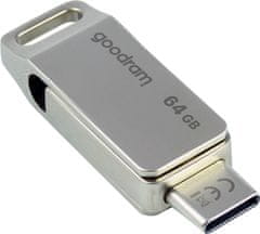 GoodRam ODA3 USB stick 64 GB, USB 3.2–tip C, srebrni