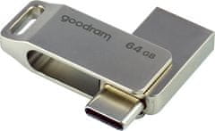 GoodRam ODA3 USB stick 64 GB, USB 3.2–tip C, srebrni