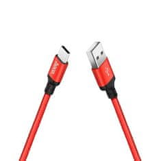 Hoco podatkovni kabel, USB Type-C - USB, 2 m, 3A, pleten, crven