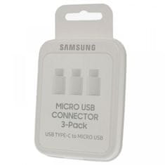 Samsung adapter microUSB - USB C, bijeli, 3 komada