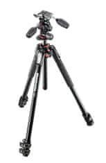 Manfrotto Aluminijski trodijelni stativ 190 s XPRO 3 smjernom glavom + 200PL ploča (MK190XPRO3 3W) + GRATIS držač za telefon (MTWISTGRIPK