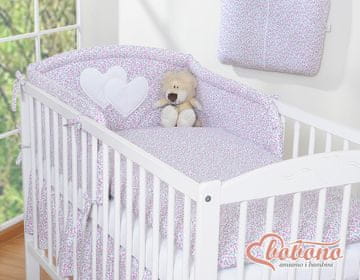 Bobono Posteljina od 3 dijela 135x100 - Srca ružičaste livada