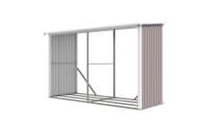 IWHOME Metalno skladište za drva HESTIA AW-C svijetlo siva, 302x119x190 cm