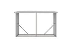 IWHOME Metalno skladište za drva HESTIA AW-C svijetlo siva, 302x119x190 cm