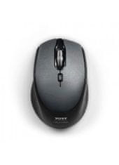Port Designs miš, bežični, USB-A, USB-C, nečujni, crni