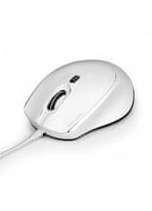 Port Designs miš, USB-A / USB-C, bešumni, 3600 dpi, bijeli