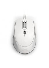 Port Designs miš, USB-A / USB-C, bešumni, 3600 dpi, bijeli
