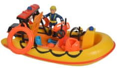 Simba Vatrogasac Sam i čamac za spašavanje Neptun, s figuricom, 20 cm