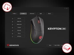 Genesis Krypton 290 gaming miš, optički, 6.400dpi, crni