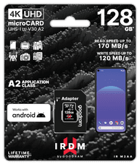 GoodRam IRIDIUM microSD/ad, 128GB, 170MB/s