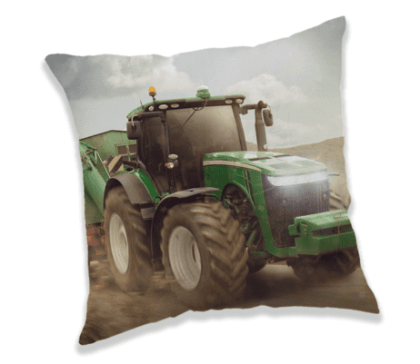 Jerry Fabrics Jastuk, 40 x 40 cm, traktor, zeleni