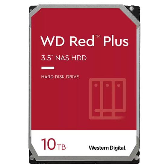 Western Digital Red Plus NAS tvrdi disk, 10 TB, 8,89 cm (3,5"), SATA 3, 256 MB (WD101EFBX)
