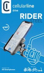 CellularLine Rider Steel držač za telefon za upravljač motocikla i bicikla, univerzalni, crni (MOTOHOLDERALUK)