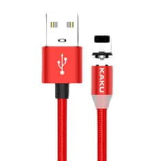 Kaku Magnetic kabel USB / Lightning 3A 1m, crvena