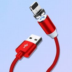 Kaku Magnetic kabel USB / Lightning 3A 1m, crvena
