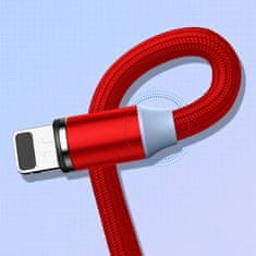 Kaku Magnetic kabel USB / Lightning 3A 1m, crvena