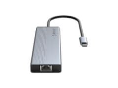 Orico 5SXRJ priključna stanica, 5 v 1, USB-C, 3x USB 3.0, RJ45, USB-C PD 100 W