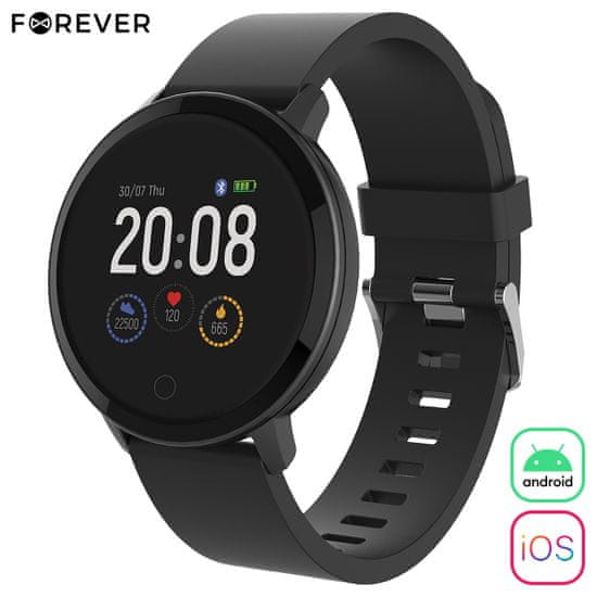 Forever ForeVive Lite SB-315 pametni sat, Bluetooth 5.0, Android + iOS aplikacija, IP67, crna