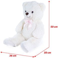 Rappa Lily veliki plišani medvjedić s mašnicom, 78 cm, bijeli