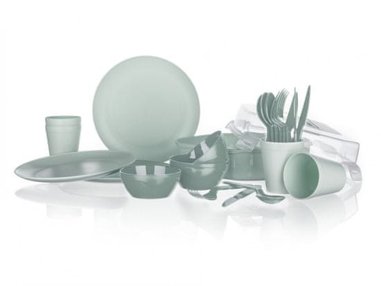 Banquet TRAVEL set za kampiranje, 26 komada, boje mente