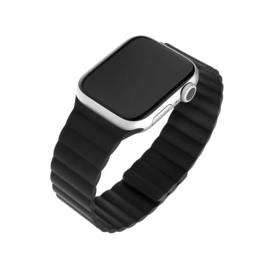 FIXED Magnetic Strap za Apple Watch 42 mm/44 mm, silikonski, crni (FIXMST-434-BK)