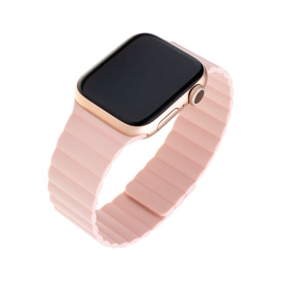 FIXED Magnetic Strap za Apple Watch 42 mm/44 mm, silikonski, rozi (FIXMST-434-PI)