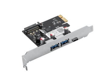 Orico PNU-2A1C kartica za proširenje, 2x USB 3.0, 1x USB-C, PCIe x1