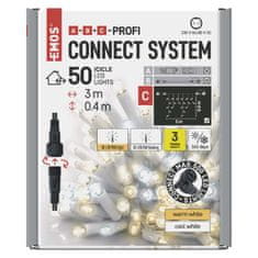 EMOS Profi LED spojni kabel bijelih svjetala, treptajuće, 3 m, za vanjsku upotrebu, toplo/hladno bijelo svjetlo