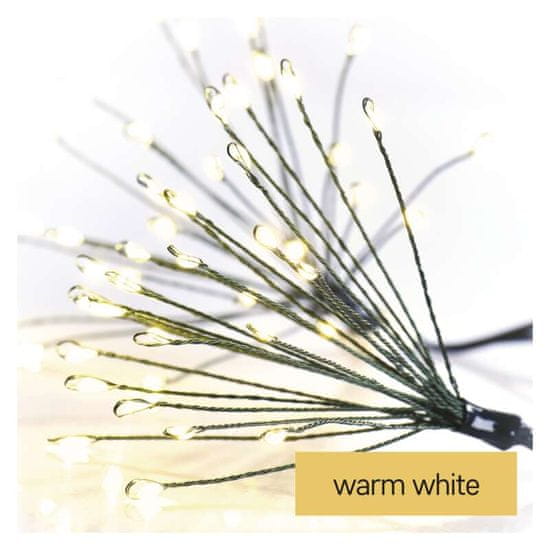 EMOS LED rasvjetni kabel - svjetlosni nizovi, nano, 2,35 m, za interijere, toplo bijelo svjetlo, mjerač vremena