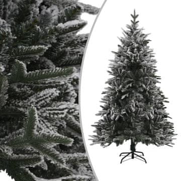 Vidaxl Umjetno božićno drvce prekriveno snijegom, zeleno, 180 cm, PVC i PE