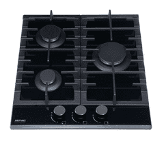 MPM Ploča 45-GMH-16, 3x plin, 45cm, crno staklo
