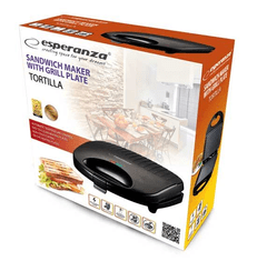 Esperanza Toster električni TORTILJA, Teflon premaz, 1000W
