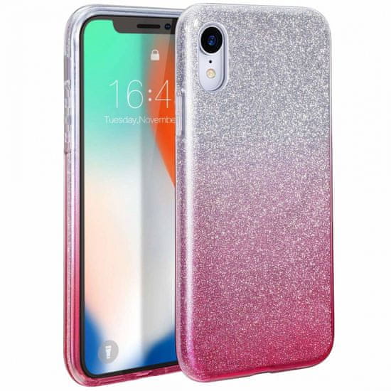 Bling futrola za Samsung Galaxy A22 A226 5G, silikonska, 2u1, srebrno-roza