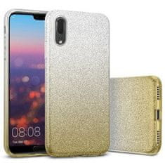 Bling futrola za Samsung Galaxy S21 FE G990, silikonska, 2u1, srebrno-zlatna
