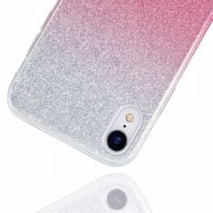 Bling futrola za Samsung Galaxy S21 FE G990, silikonska, 2u1, srebrno-roza