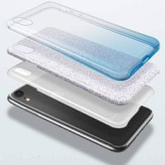 Bling futrola za Samsung Galaxy S21 FE G990, silikonska, 2u1, srebrno-plava