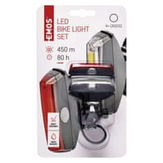 EMOS Biciklistička LED svjetiljka, COB, komplet, 22 lm, 2x CR2033, prednja i zadnja
