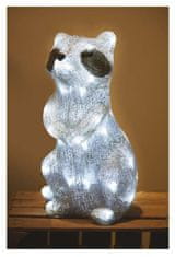 EMOS LED ukras svjetleći rakun, 39 cm, unutarnji i vanjski, hladno bijeli, s timerom
