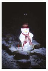EMOS LED božićni snjegović sa šeširom i šalom, 46 cm, unutarnji i vanjski, hladno bijela, s timerom