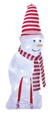 EMOS LED božićni snjegović sa šeširom i šalom, 46 cm, unutarnji i vanjski, hladno bijela, s timerom