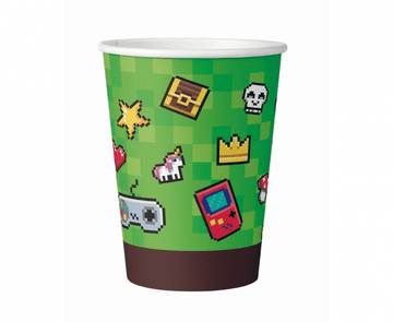 GoDan Pixels Game On papirnate čaše, 200 ml, 6 kom.