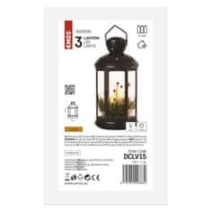 EMOS LED svjetlosna dekoracija, unutarnja, 35,5 cm, božićna svjetiljka sa svijećama, crna